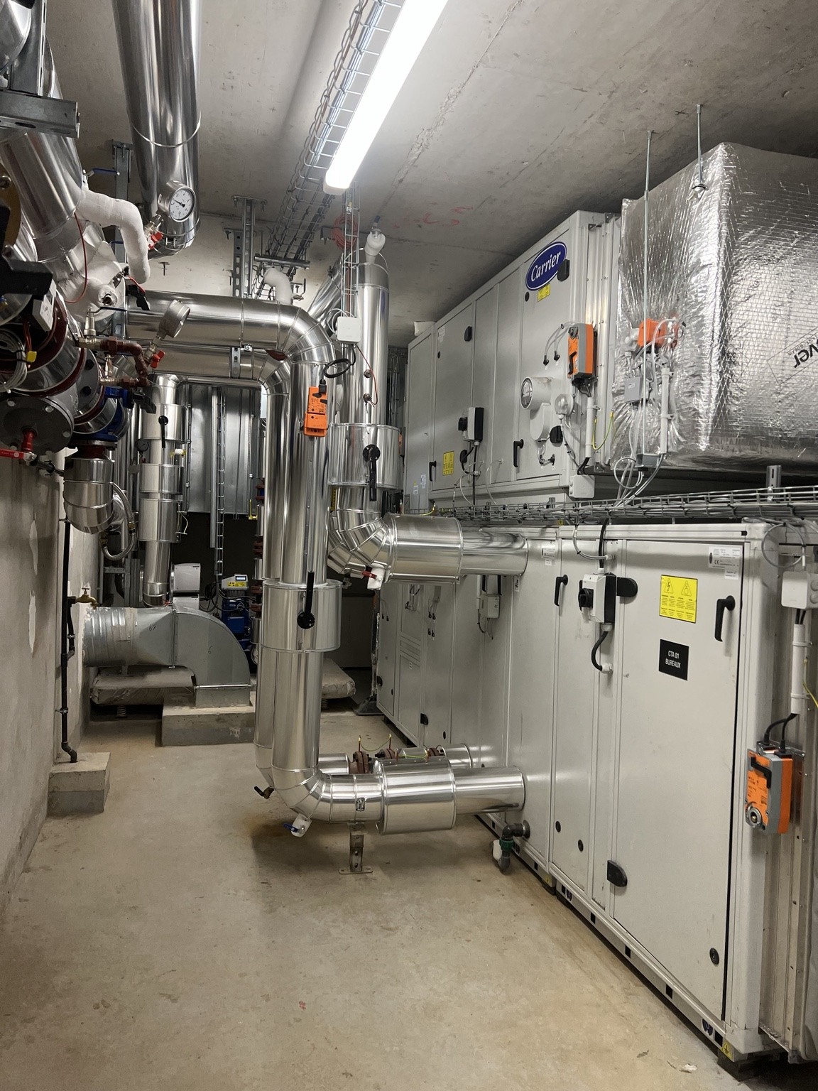 Centrales de traitement d'air dans un local technique